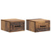 Vegghengt Nattbord 2 pcs Gammelt tre 34,5 x 33 x 20 cm