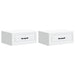 Vegghengt Nattbord 2 pcs Hvit 49 x 34,5 x 20 cm Konstruert tre