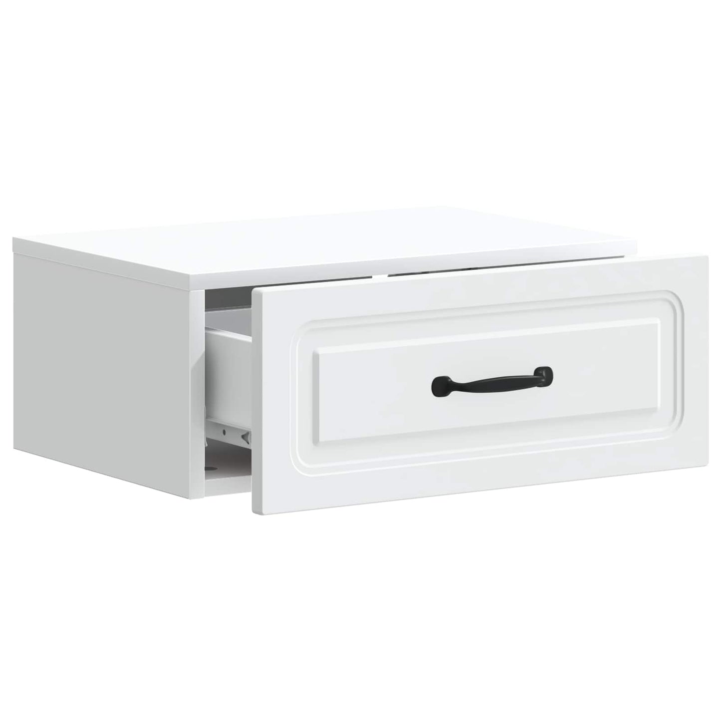 Vegghengt Nattbord 2 pcs Hvit 49 x 34,5 x 20 cm Konstruert tre