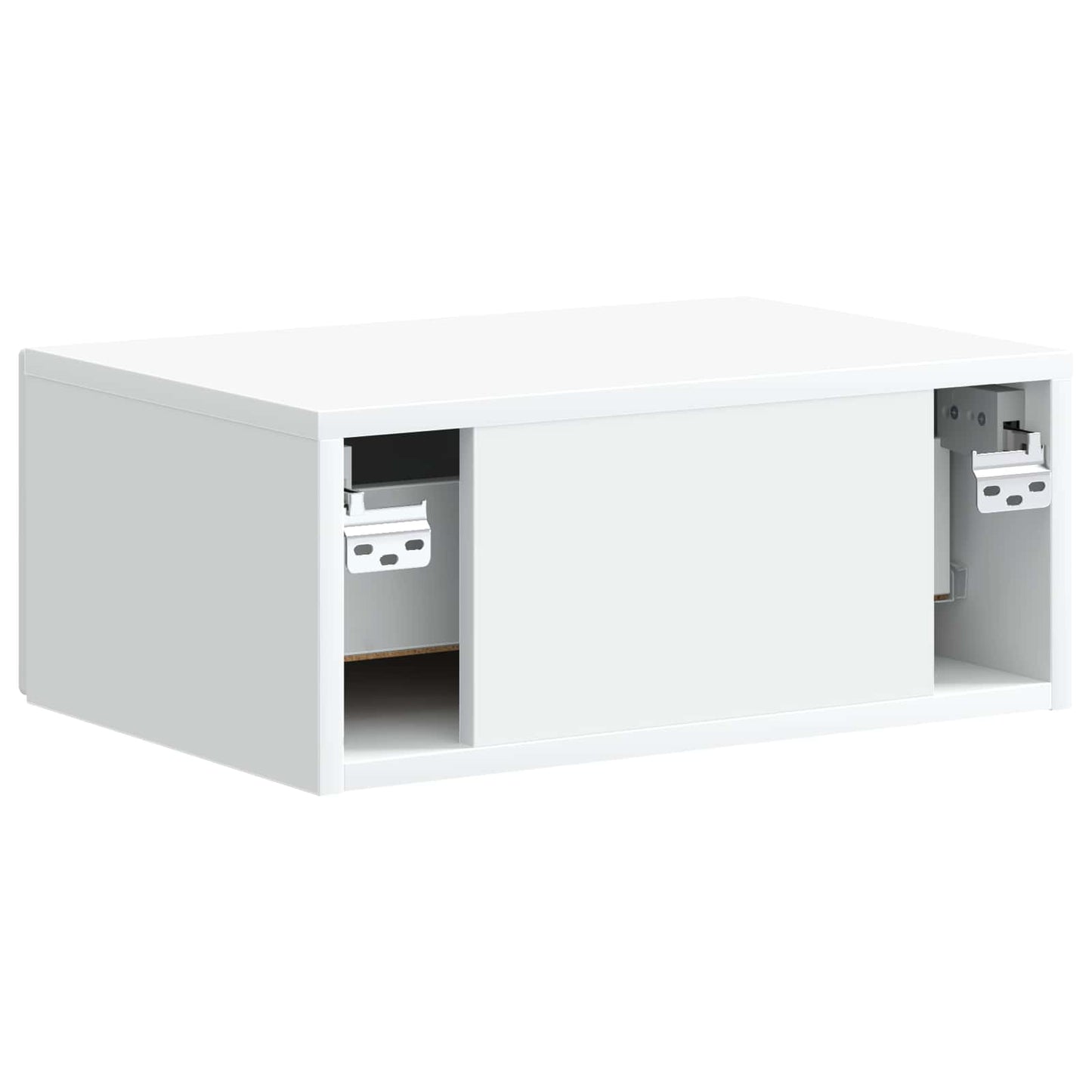 Vegghengt Nattbord 2 pcs Hvit 49 x 34,5 x 20 cm Konstruert tre