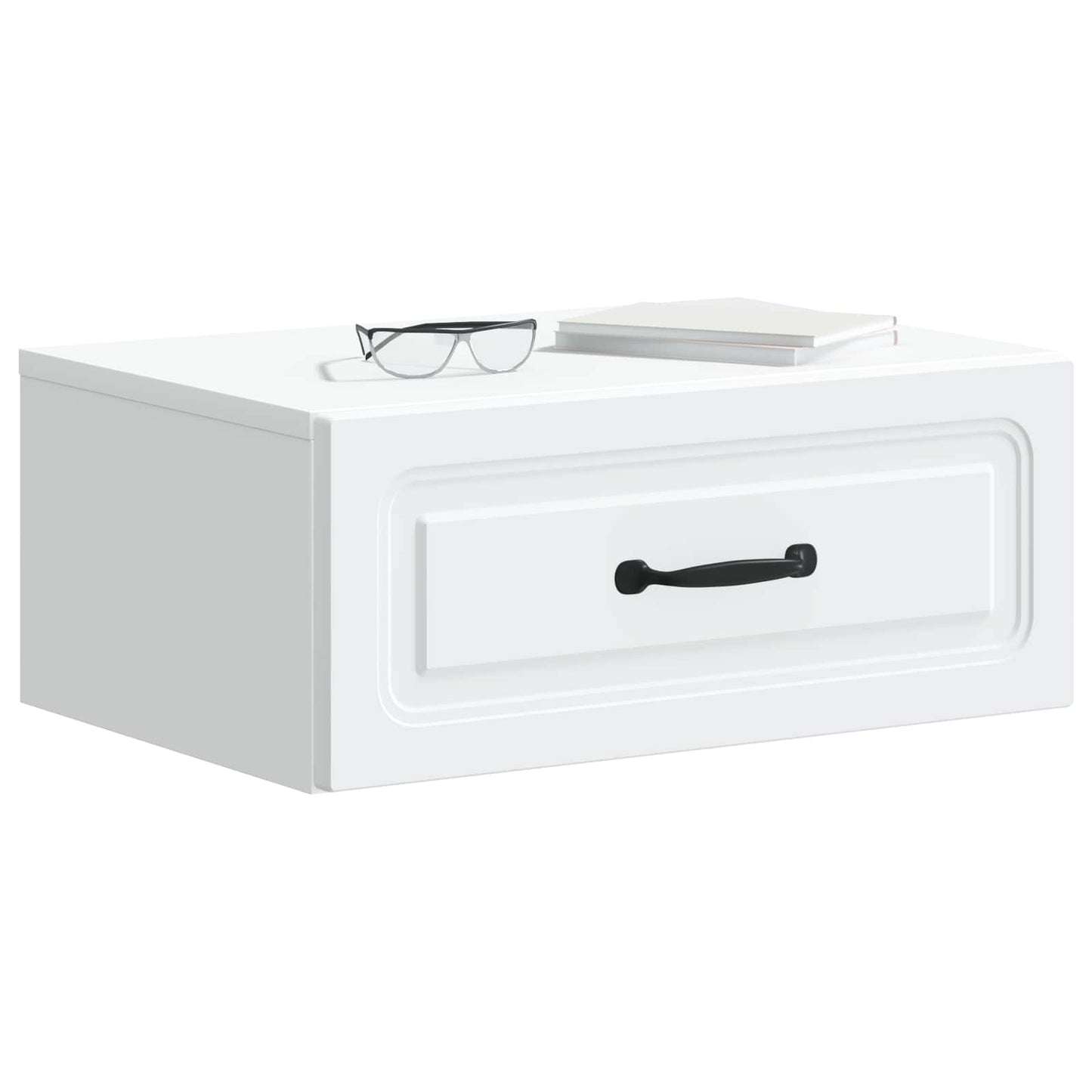 Vegghengt Nattbord 2 pcs Hvit 49 x 34,5 x 20 cm Konstruert tre