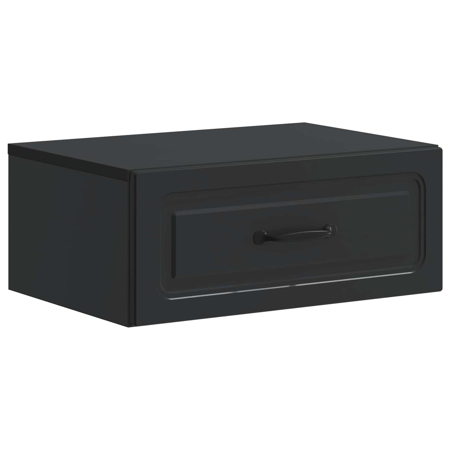 Vegghengt Nattbord Svart 49 x 34,5 x 20 cm Konstruert tre