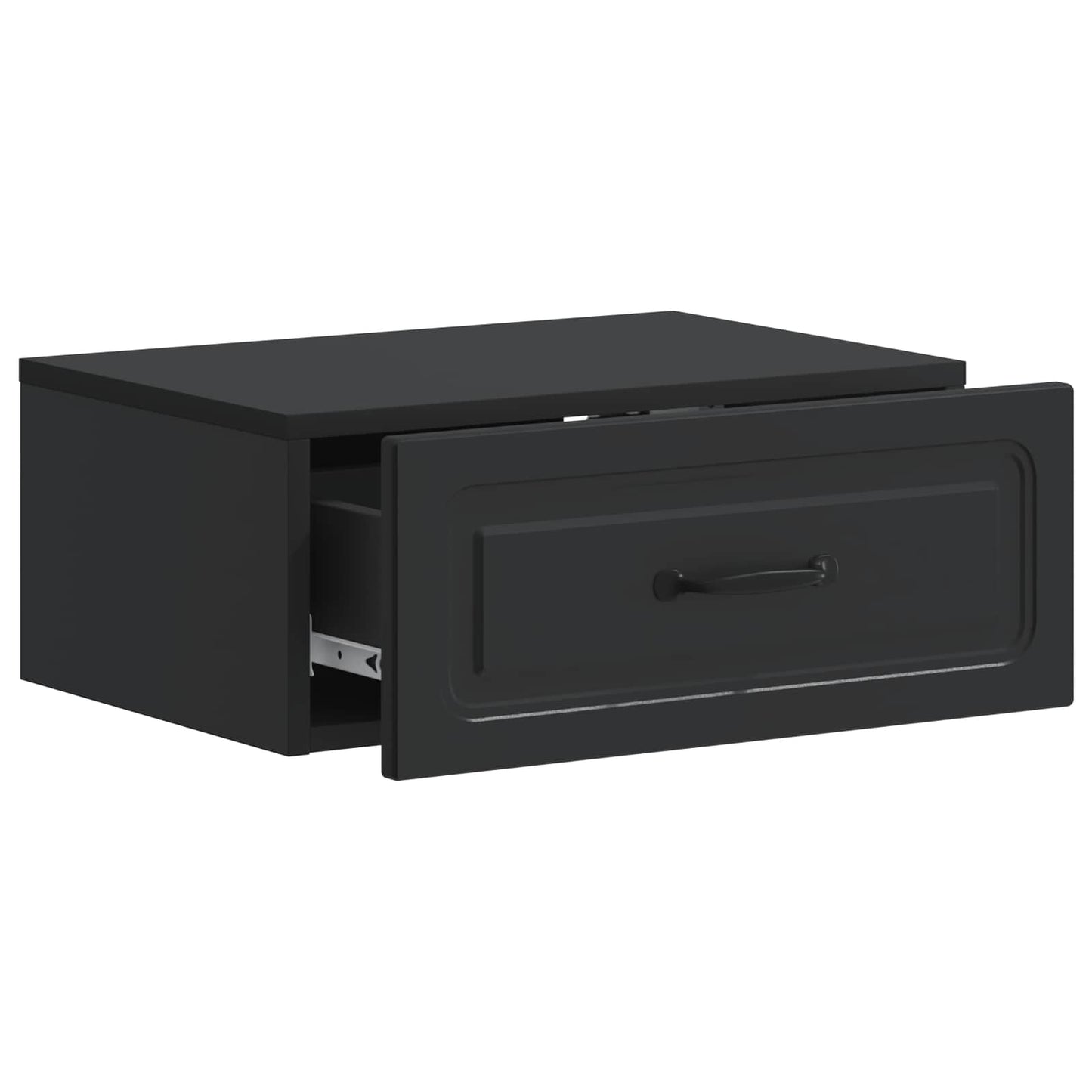 Vegghengt Nattbord Svart 49 x 34,5 x 20 cm Konstruert tre