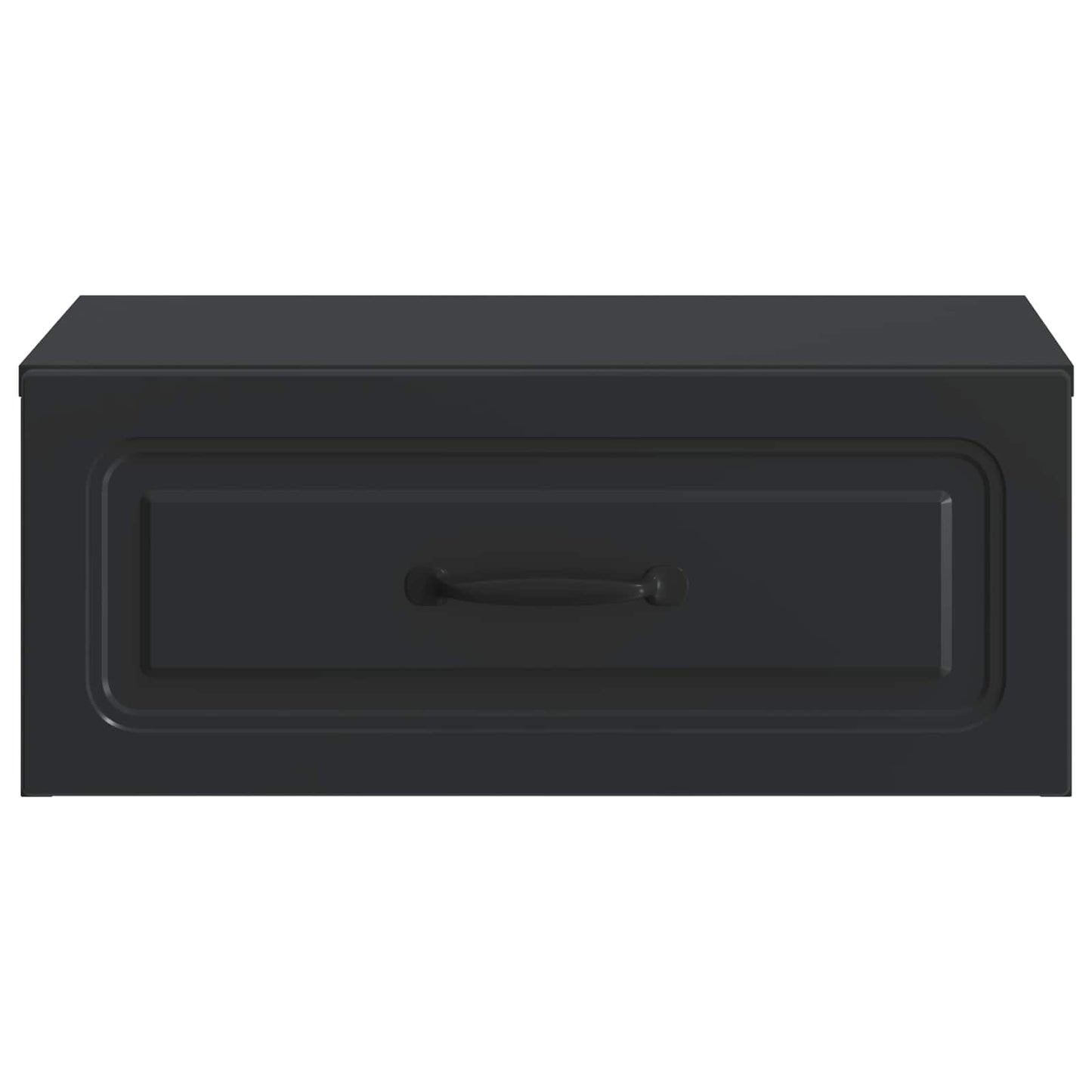 Vegghengt Nattbord 2 pcs Svart 49 x 34,5 x 20 cm Konstruert tre