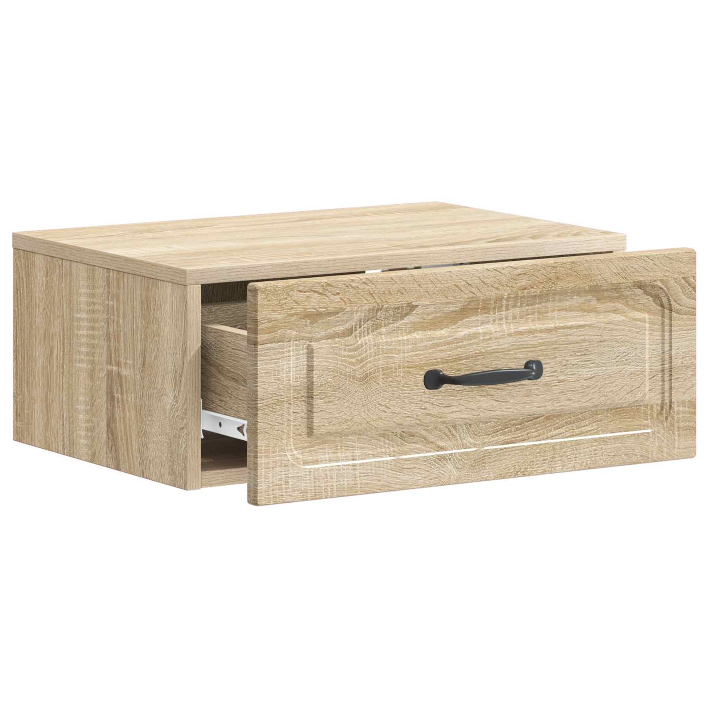 Vegghengt Nattbord med skuff 2 pcs Sonoma eik 49 x 34,5 x 20 cm