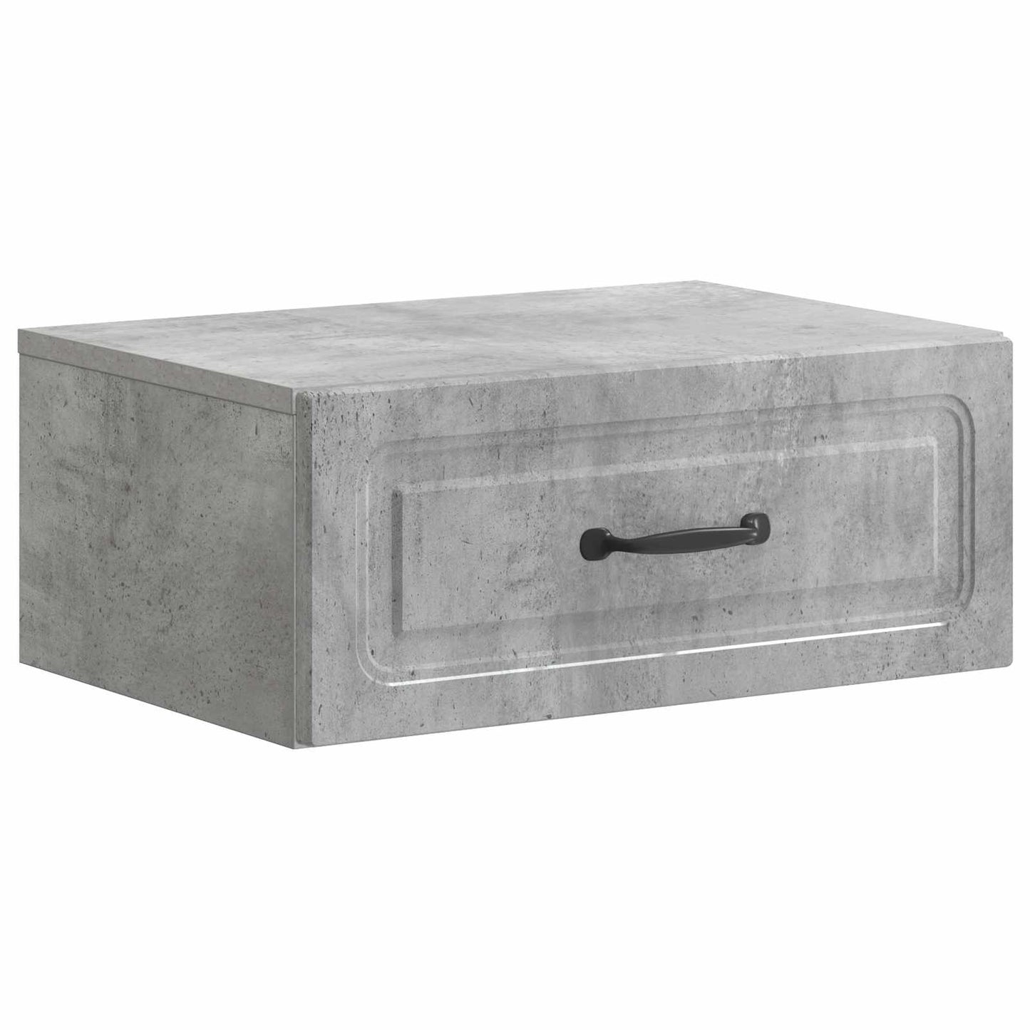 Vegghengt Nattbord Betonggrå 49 x 34,5 x 20 cm Konstruert tre