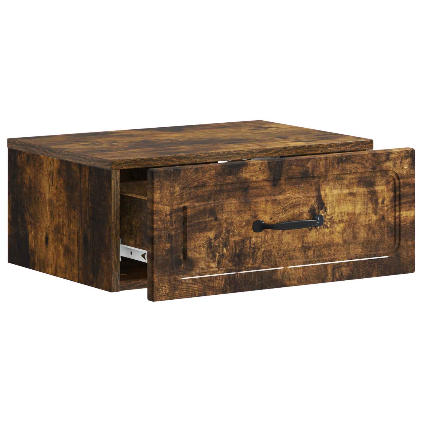 Vegghengt Nattbord Røkt Eik 49 x 34,5 x 20 cm Konstruert tre