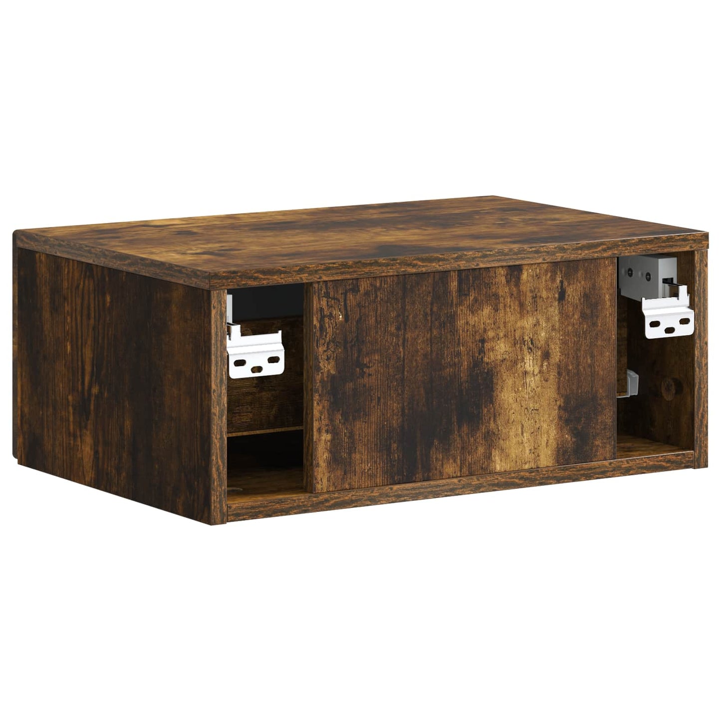 Vegghengt Nattbord Røkt Eik 49 x 34,5 x 20 cm Konstruert tre
