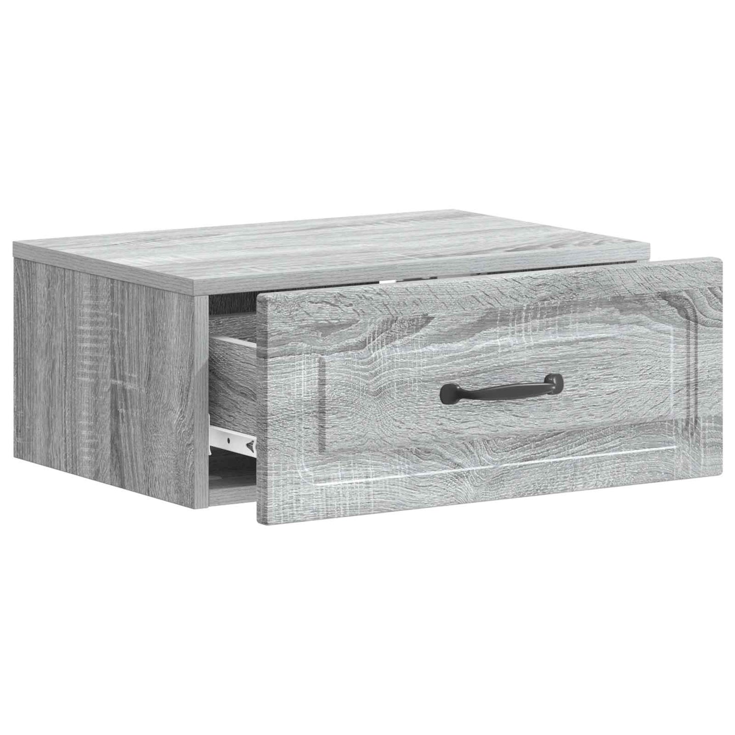 Vegghengt Nattbord med skuff 2 pcs Grå sonoma 49 x 34,5 x 20 cm