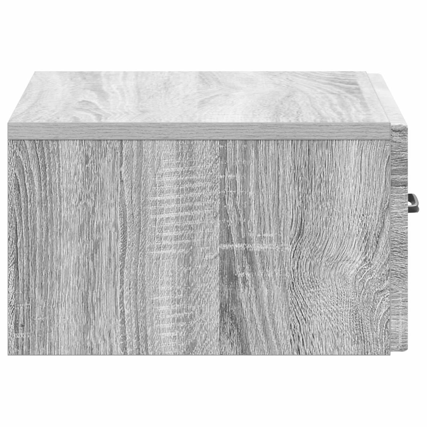 Vegghengt Nattbord med skuff 2 pcs Grå sonoma 49 x 34,5 x 20 cm