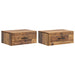 Vegghengt Nattbord 2 pcs Gammelt tre 49 x 34,5 x 20 cm