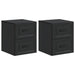 Vegghengt Nattbord 2 pcs Svart 34,5 x 33 x 40 cm Konstruert tre