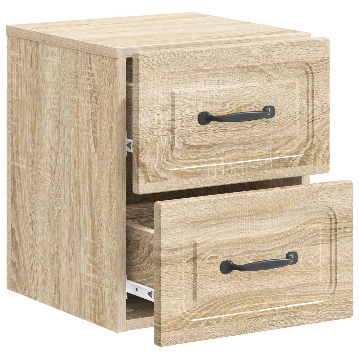 Vegghengt Nattbord med skuff 2 pcs Sonoma eik 34,5 x 33 x 40 cm