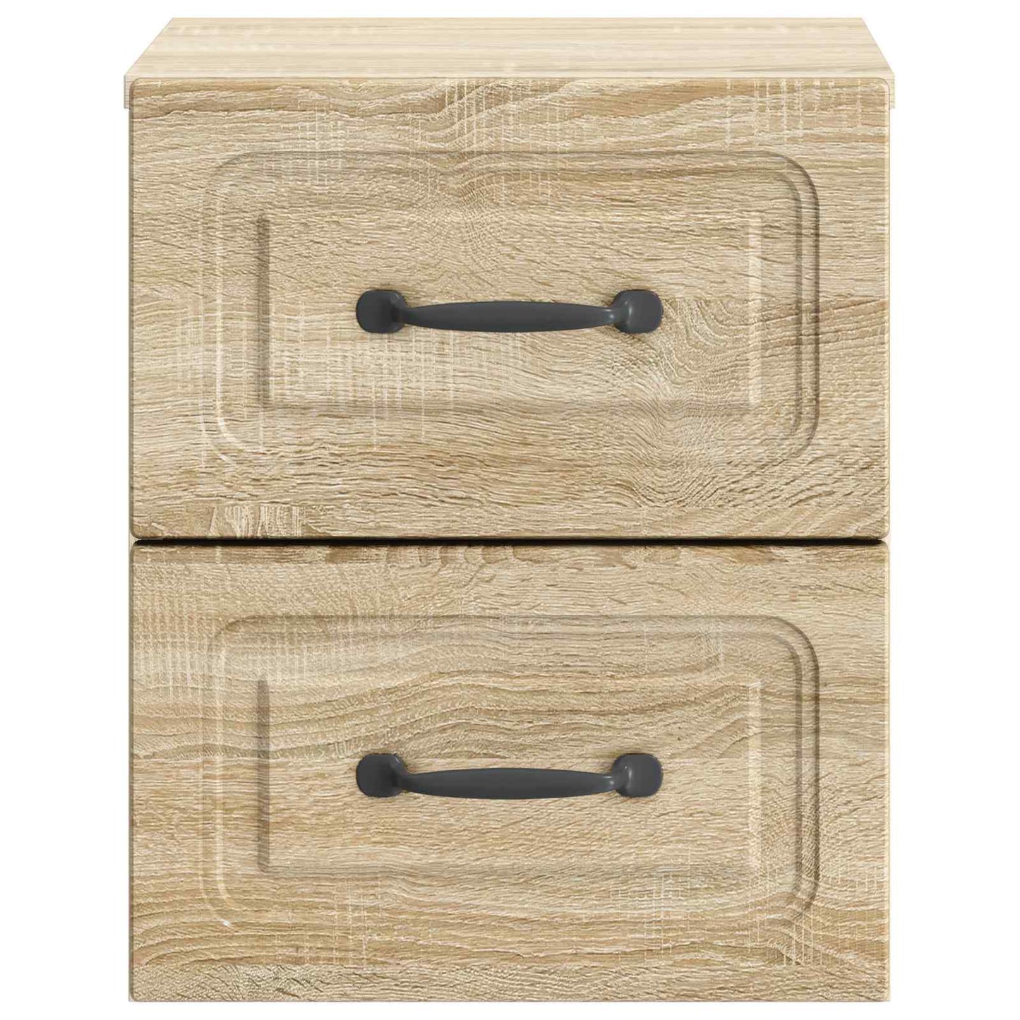 Vegghengt Nattbord med skuff 2 pcs Sonoma eik 34,5 x 33 x 40 cm