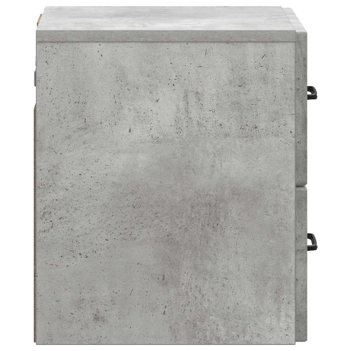 Vegghengt Nattbord Betonggrå 34,5 x 33 x 40 cm Konstruert tre