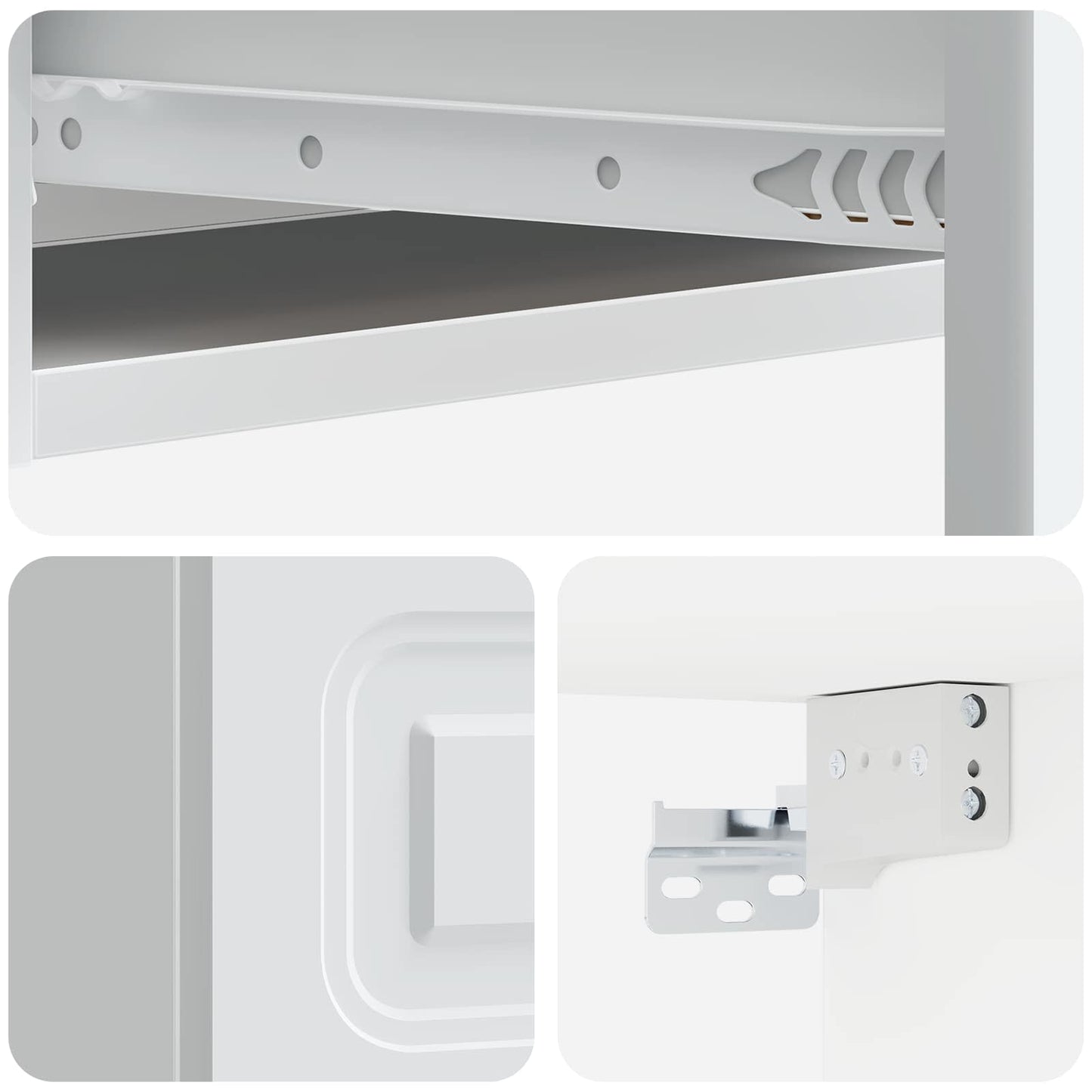 Vegghengt Sidebord Hvit 59 x 34,5 x 17 cm Konstruert tre