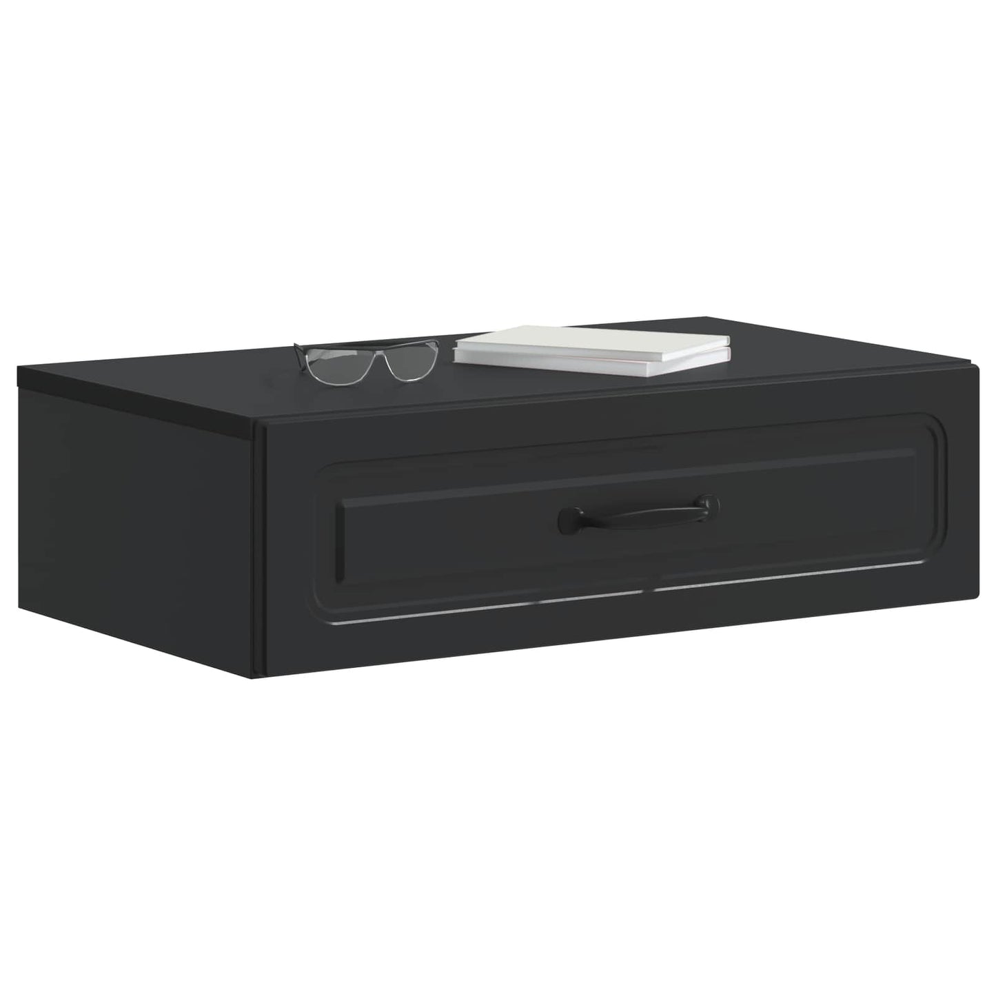 Vegghengt Sidebord Svart 59 x 34,5 x 17 cm Konstruert tre
