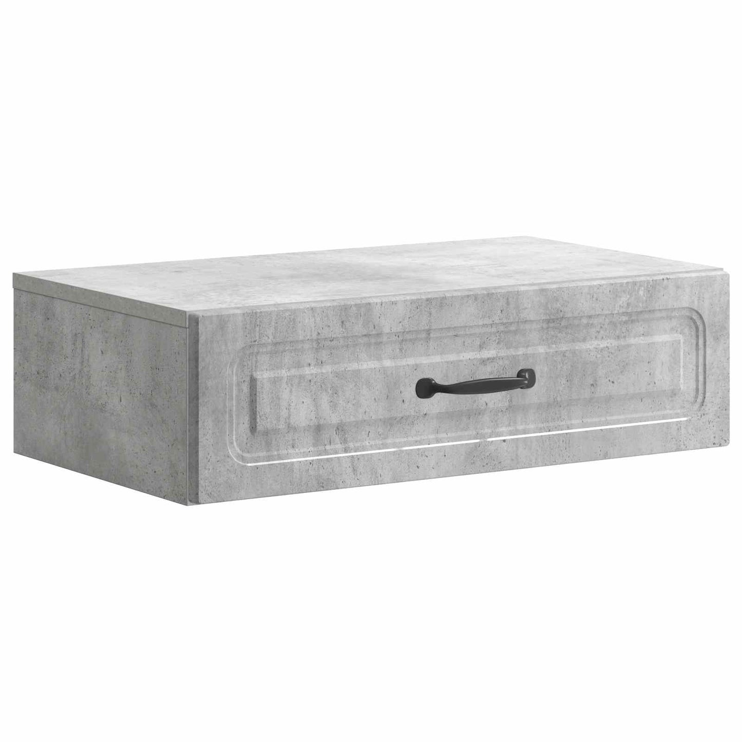 Vegghengt Sidebord Betonggrå 59 x 34,5 x 17 cm Konstruert tre