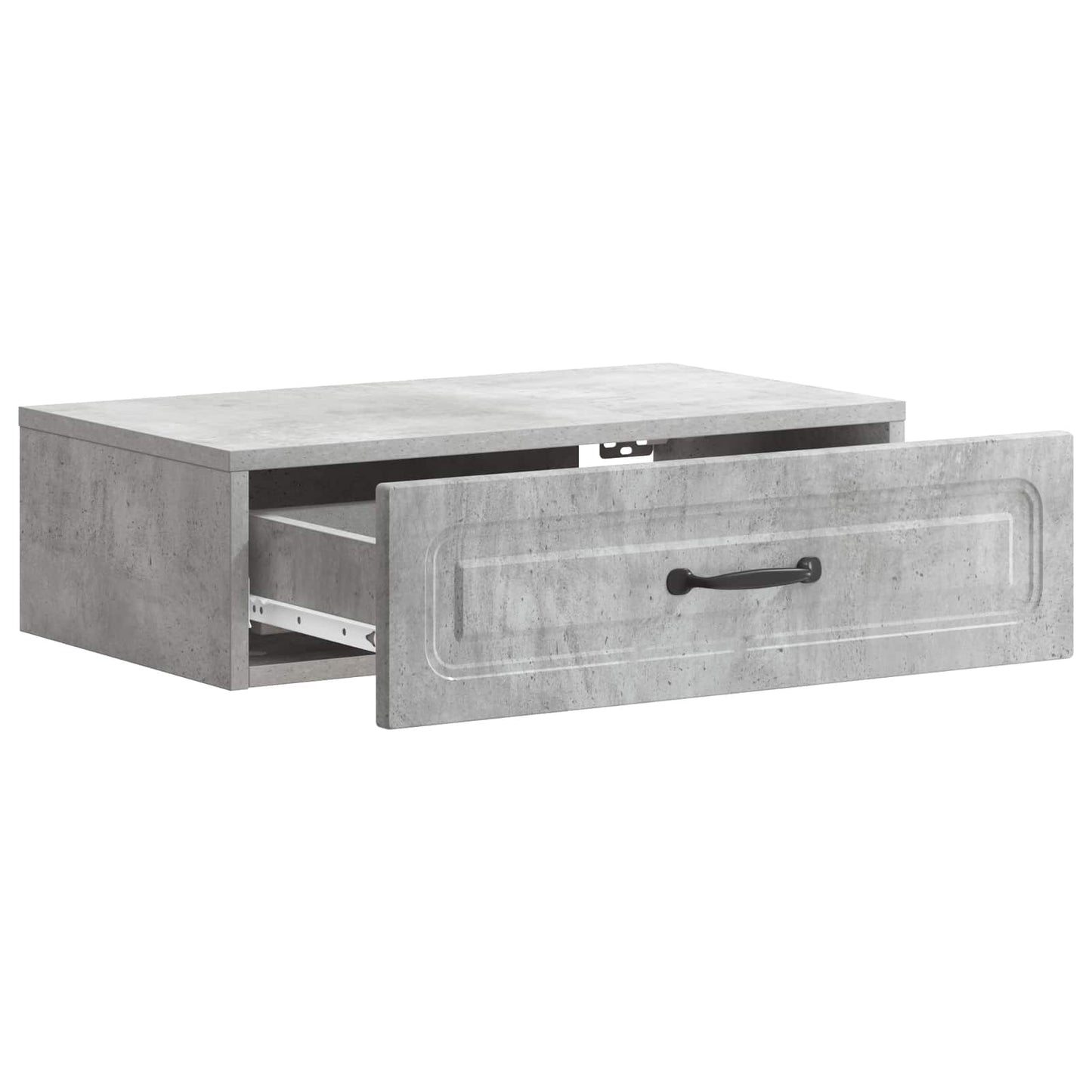 Vegghengt Sidebord Betonggrå 59 x 34,5 x 17 cm Konstruert tre