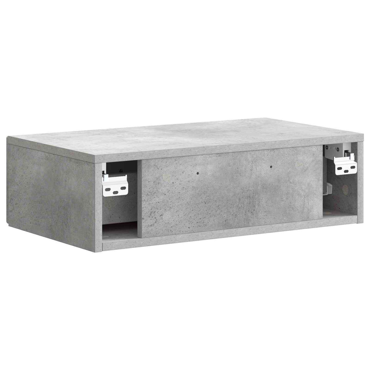 Vegghengt Sidebord Betonggrå 59 x 34,5 x 17 cm Konstruert tre