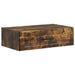 Vegghengt Sidebord Røkt Eik 59 x 34,5 x 17 cm Konstruert tre