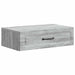 Vegghengt Sidebord Grå sonoma 59 x 34,5 x 17 cm Konstruert tre