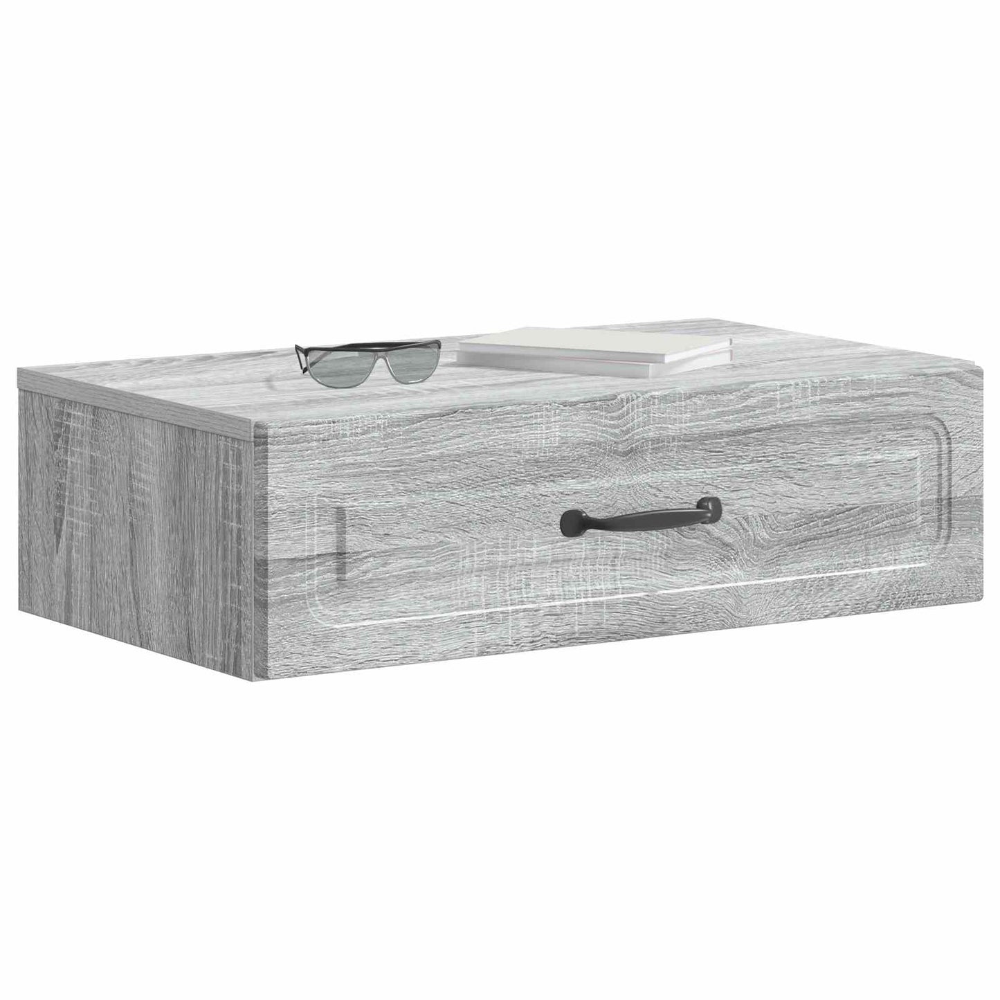 Vegghengt Sidebord Grå sonoma 59 x 34,5 x 17 cm Konstruert tre