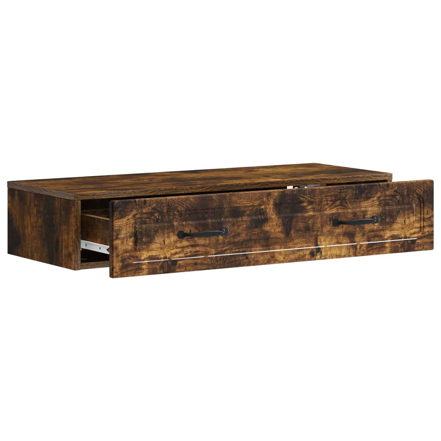 Vegghengt Sidebord Røkt Eik 87,5 x 34,5 x 17 cm Konstruert tre