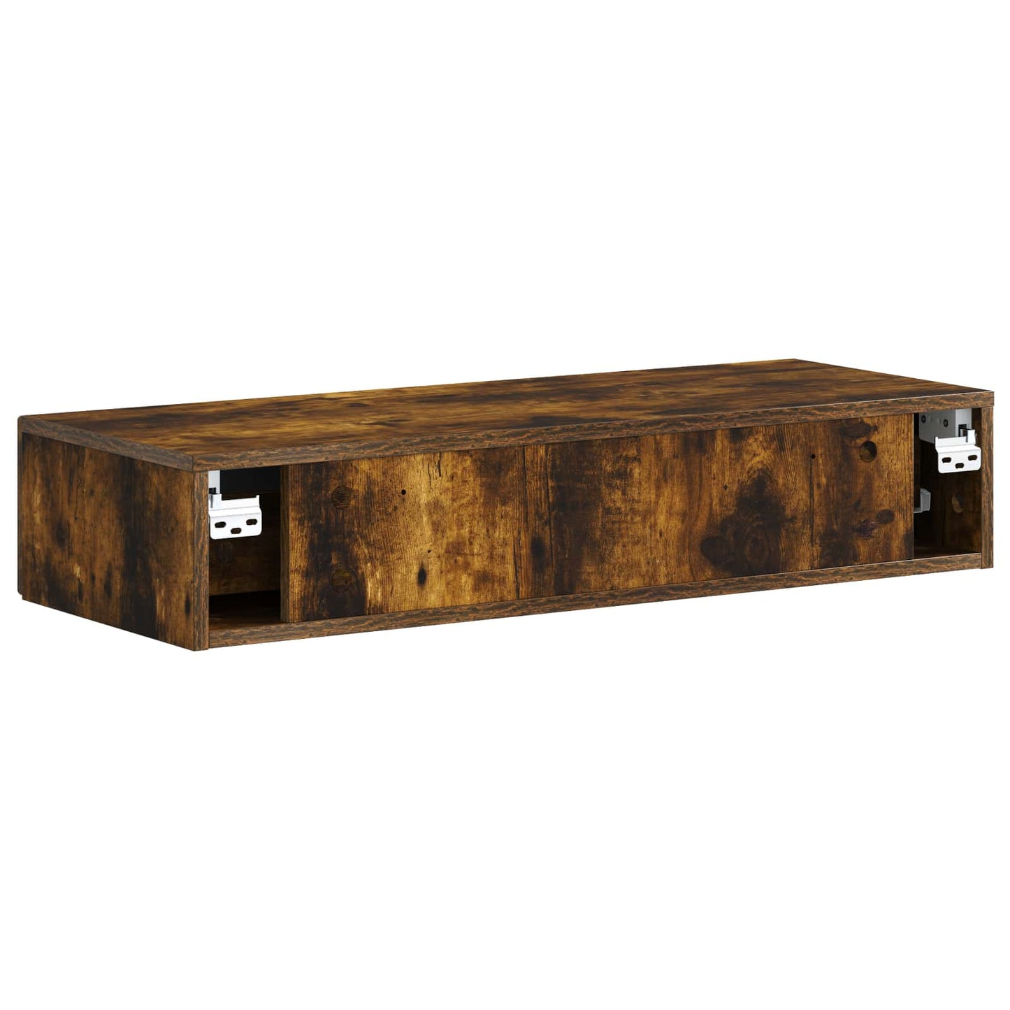 Vegghengt Sidebord Røkt Eik 87,5 x 34,5 x 17 cm Konstruert tre