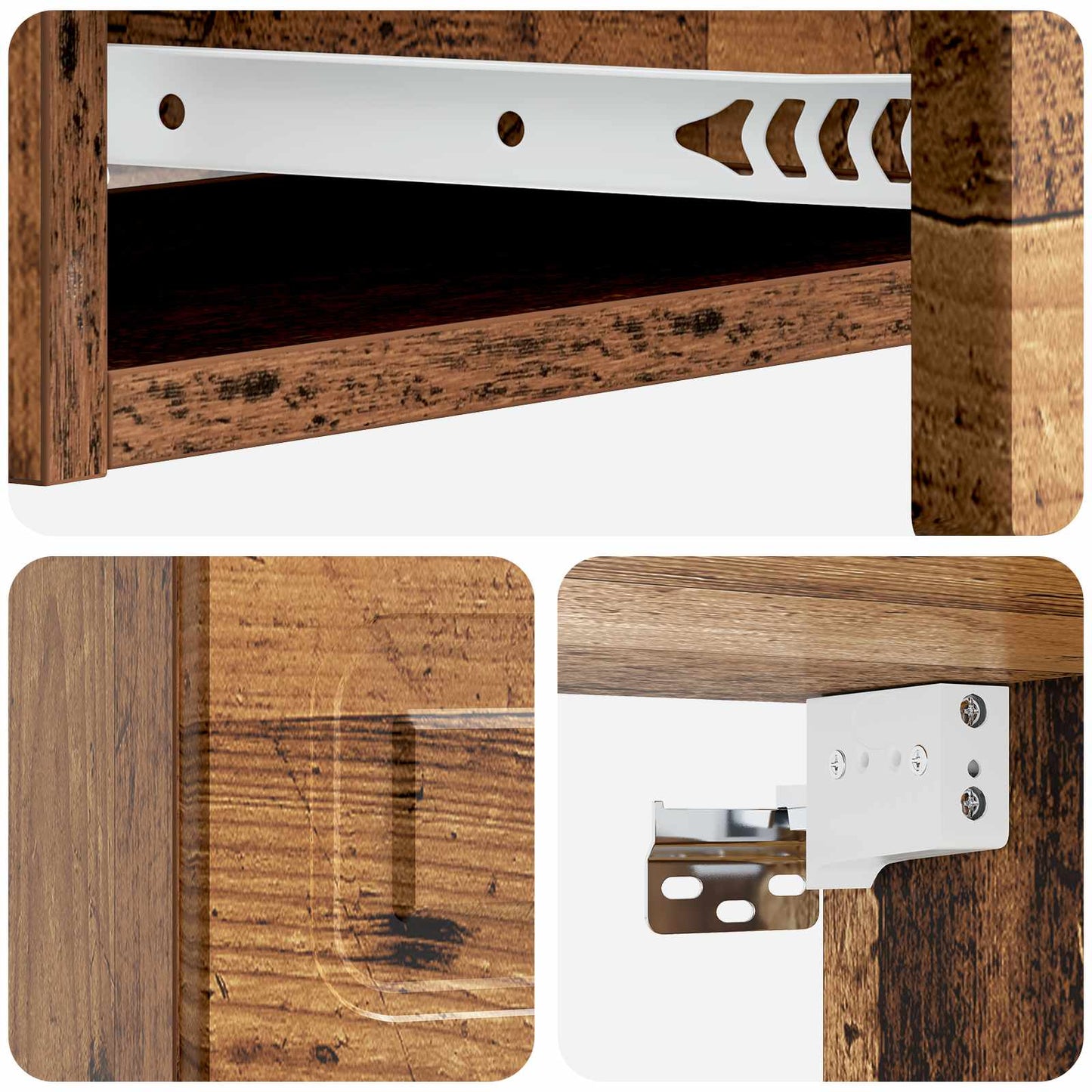 Vegghengt Sidebord Gammelt tre 87,5 x 34,5 x 17 cm