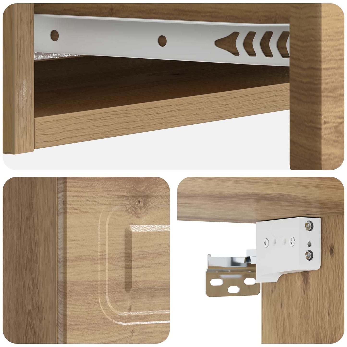 Vegghengt Sidebord 87,5 x 34,5 x 17 cm Konstruert tre