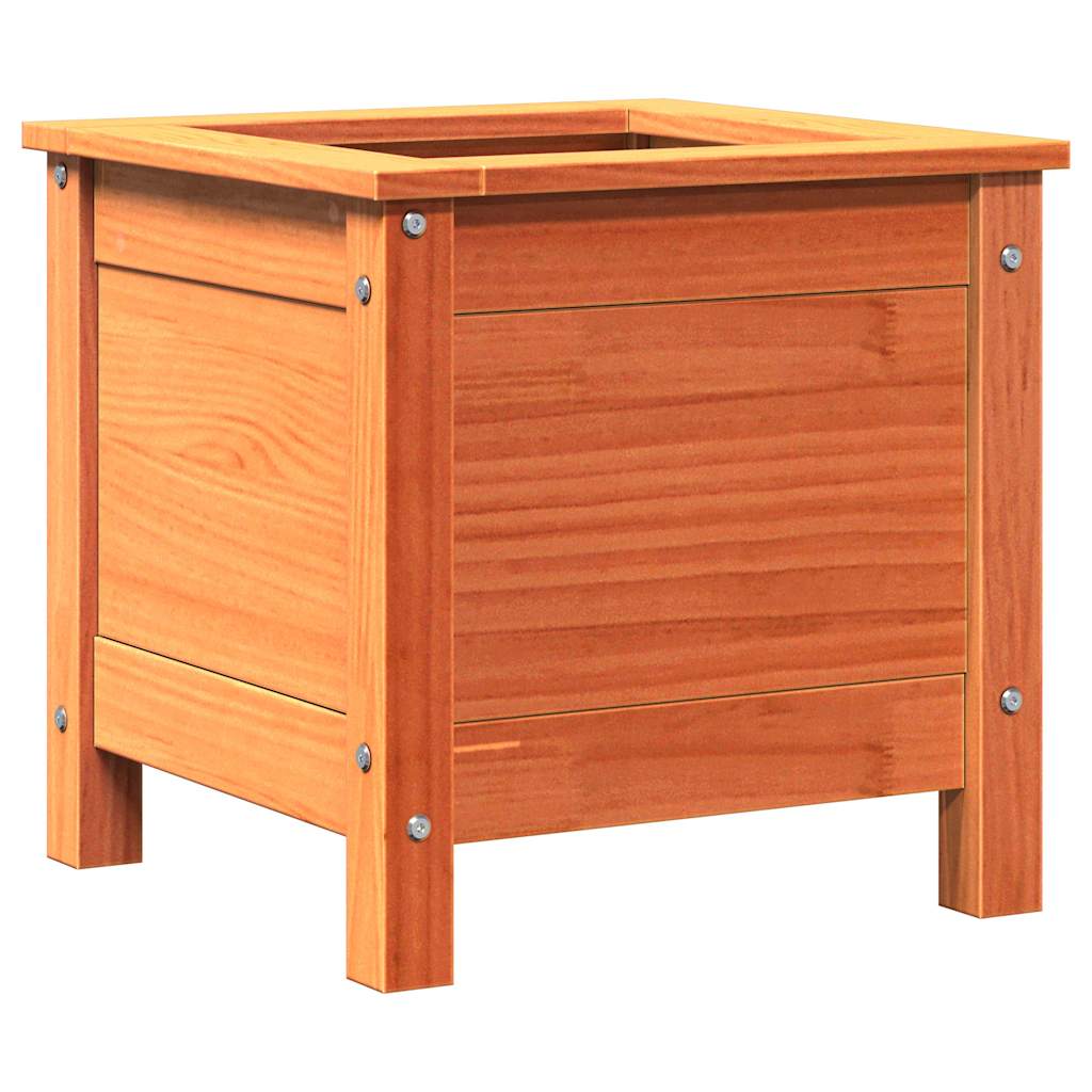 Hageblomsterpotte Vokset Brun 40 x 40 x 39 cm Massiv furu