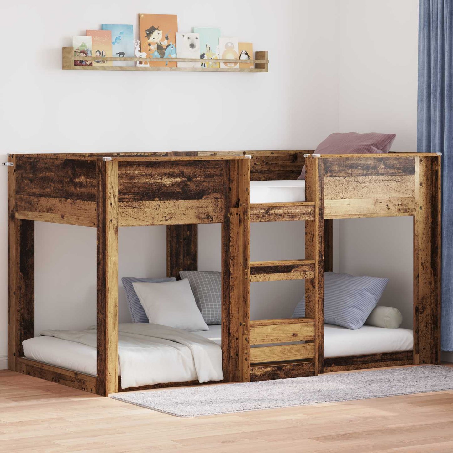 Køyeseng for Barn Gammelt tre 75 x 190 cm Konstruert tre