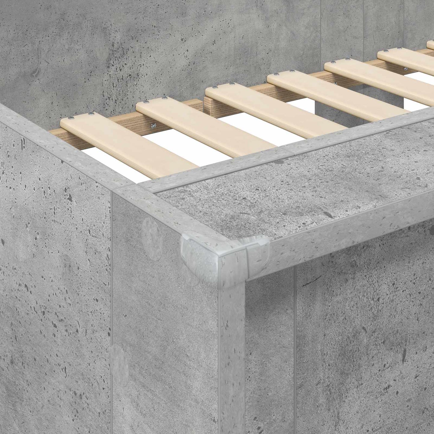 Køyeseng for Barn Betonggrå 100 x 200 cm Konstruert tre