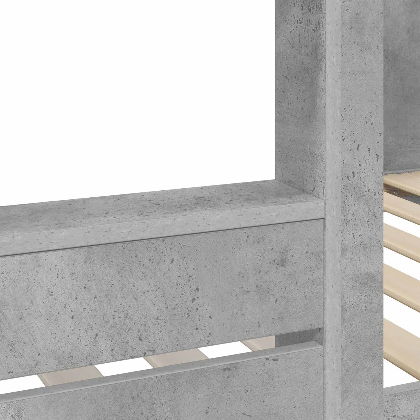 Køyeseng for Barn Betonggrå 100 x 200 cm Konstruert tre