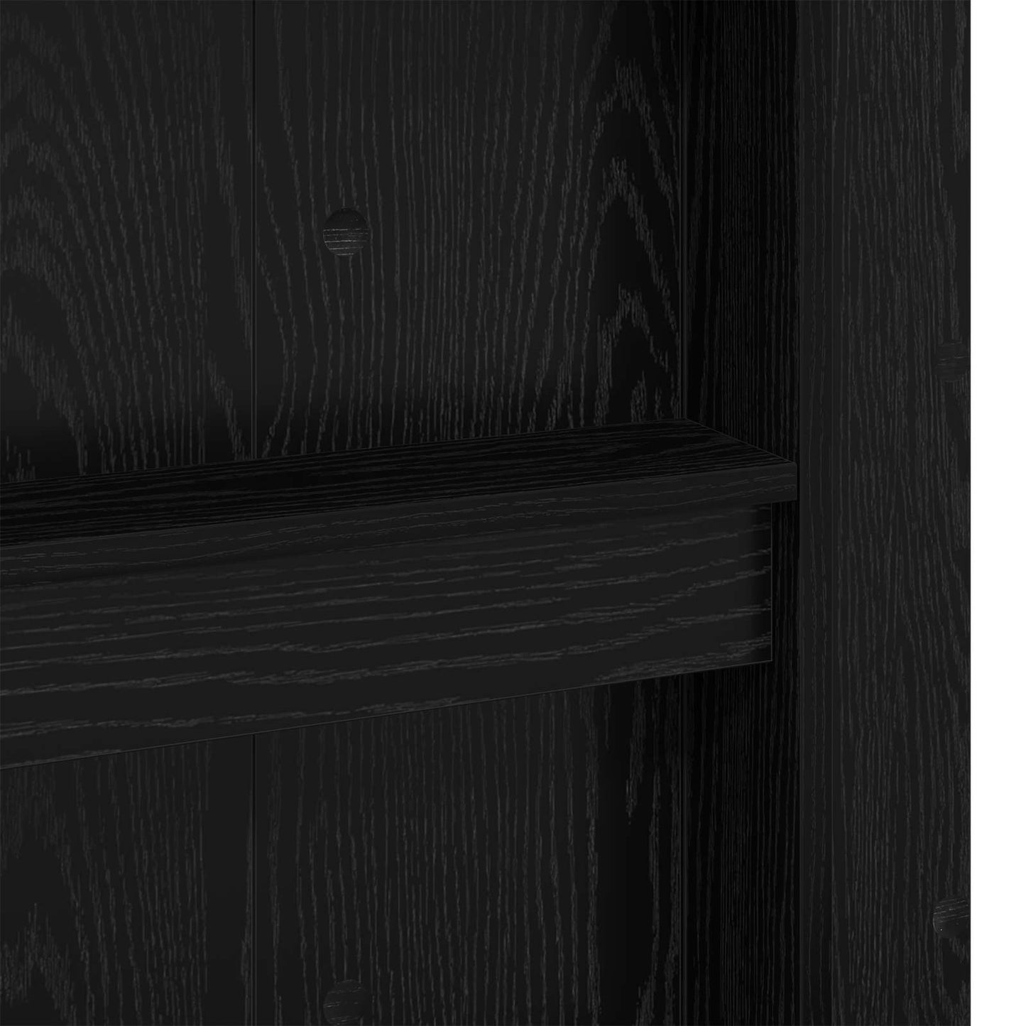 Loft seng ramme med skrivebord Svart Eik 75 x 190 cm