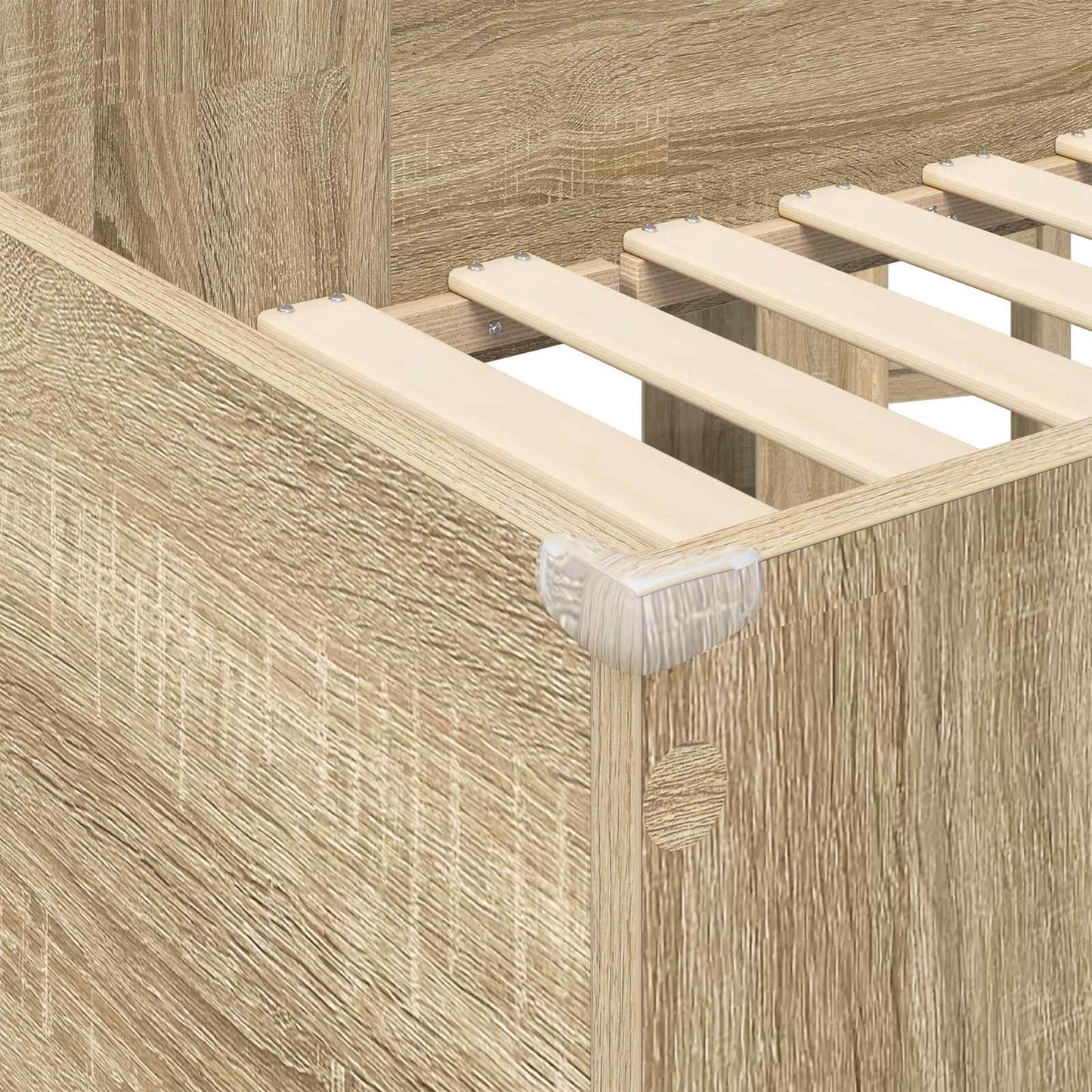 Loft seng ramme med skrivebord Sonoma eik 75 x 190 cm