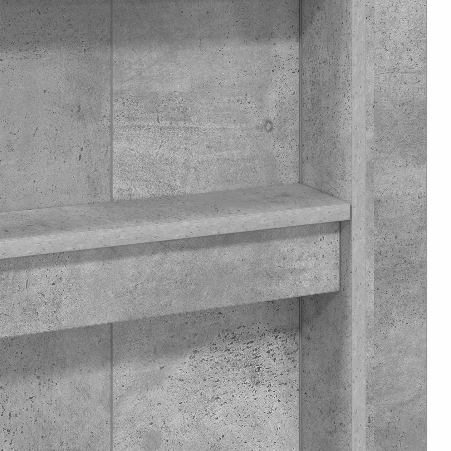 Loft seng ramme med skrivebord Betonggrå 75 x 190 cm