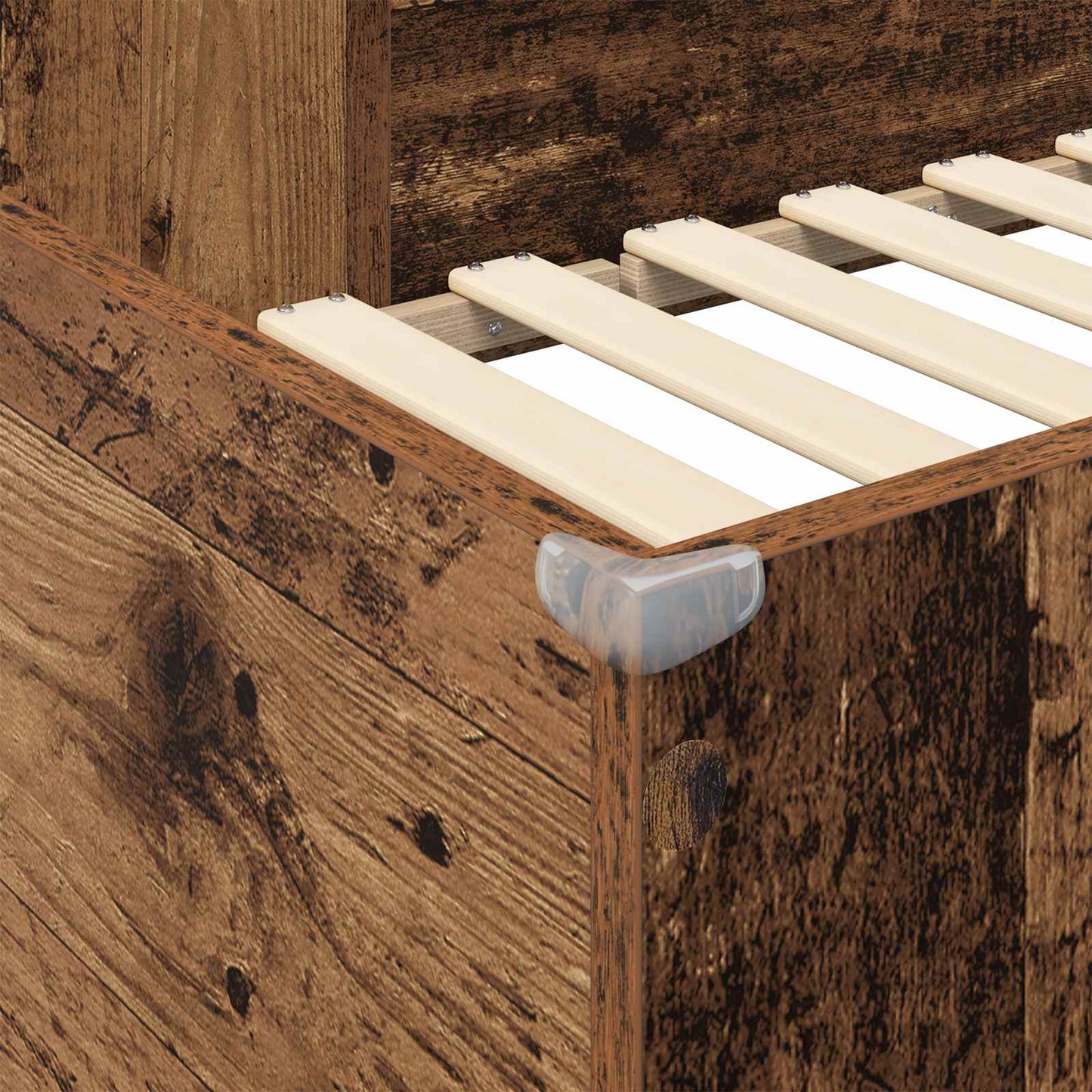 Loft seng ramme med skrivebord Gammelt tre 75 x 190 cm