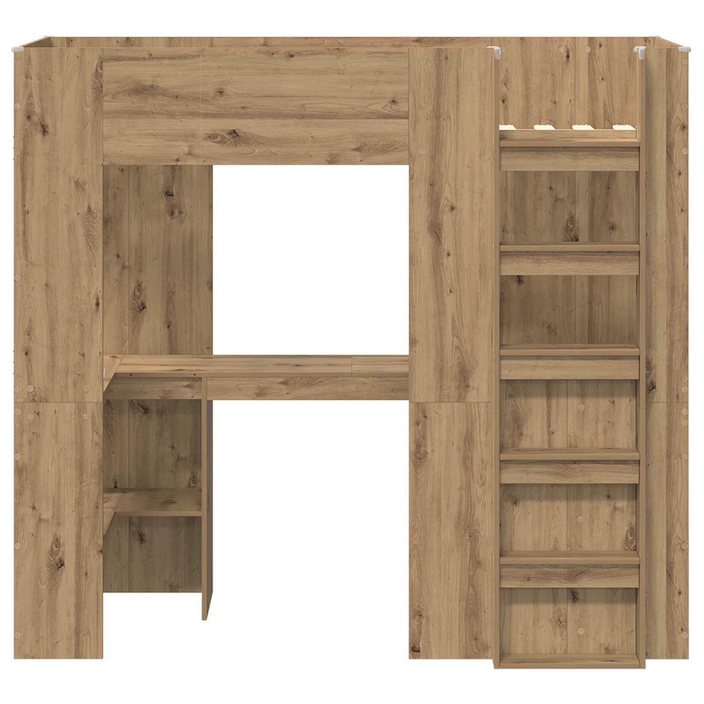 Loft seng ramme med skrivebord Artisan Eik 75 x 190 cm