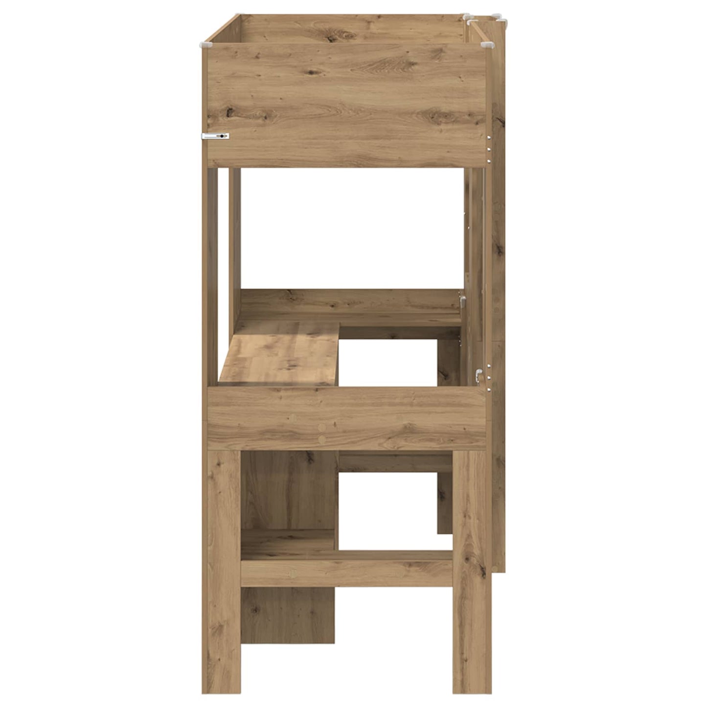 Loft seng ramme med skrivebord Artisan Eik 75 x 190 cm