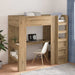 Loft seng ramme med skrivebord Artisan Eik 90 x 190 cm