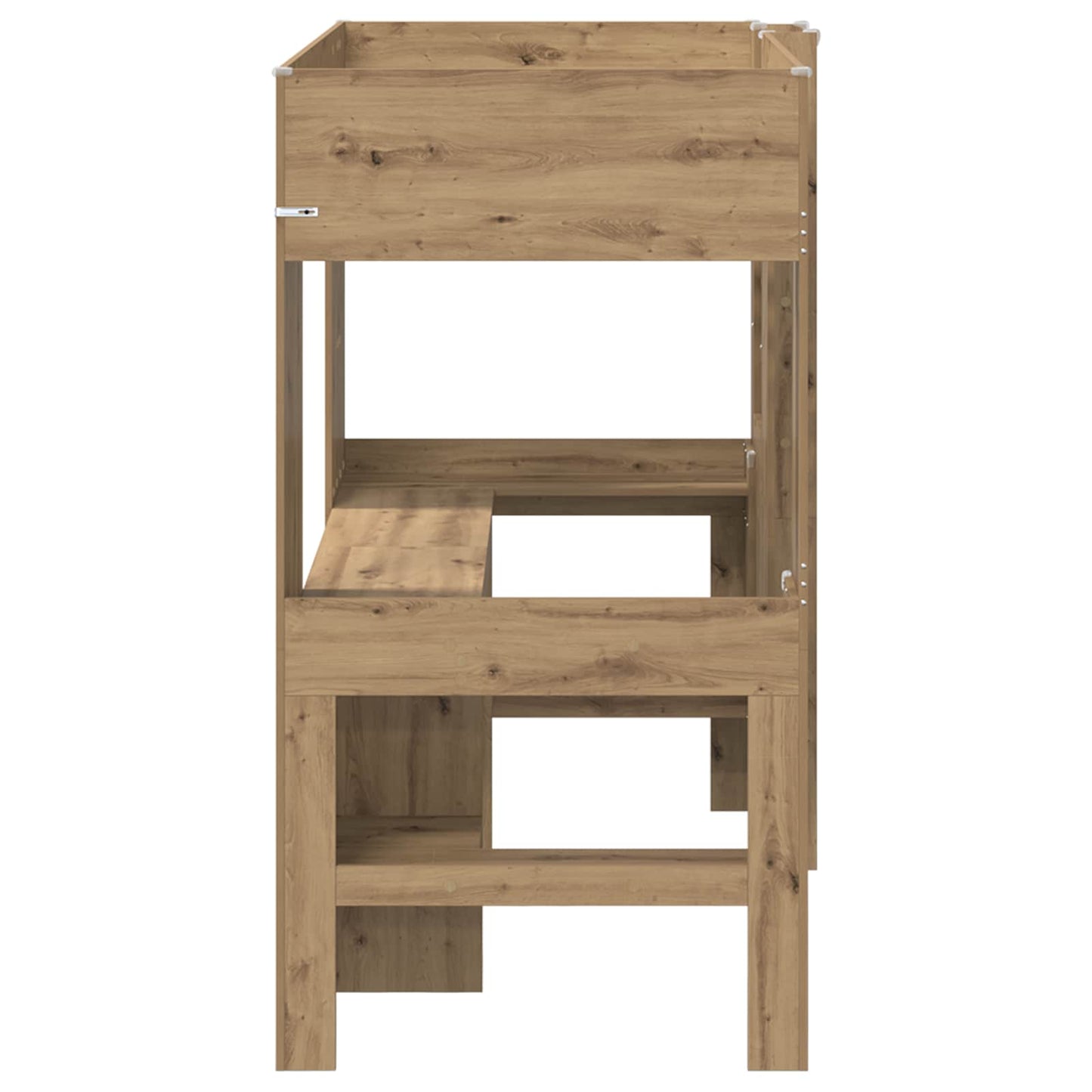 Loft seng ramme med skrivebord Artisan Eik 90 x 190 cm