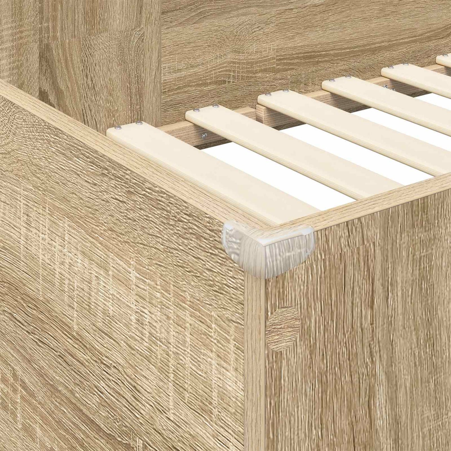 Loft seng ramme med skrivebord Sonoma eik 100 x 200 cm