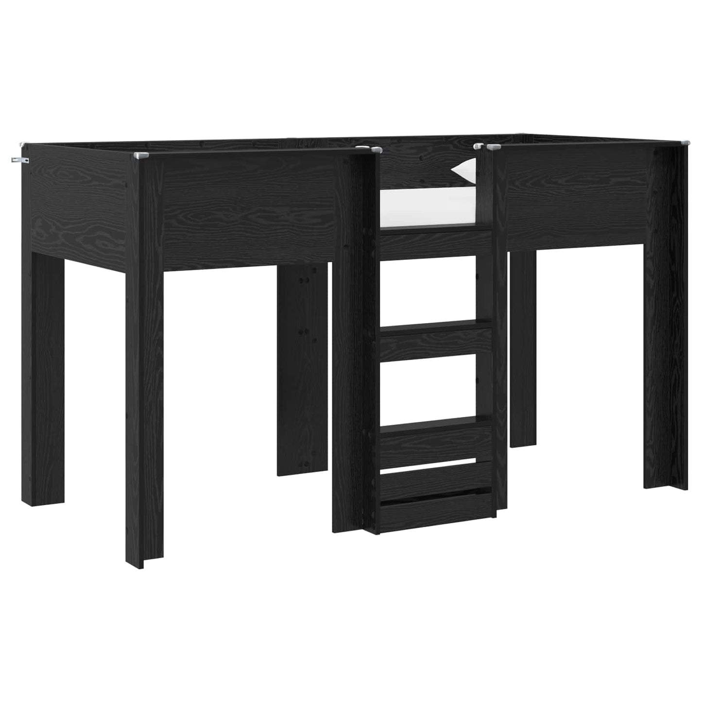 Køyeseng for Barn Svart Eik 75 x 190 cm Konstruert tre
