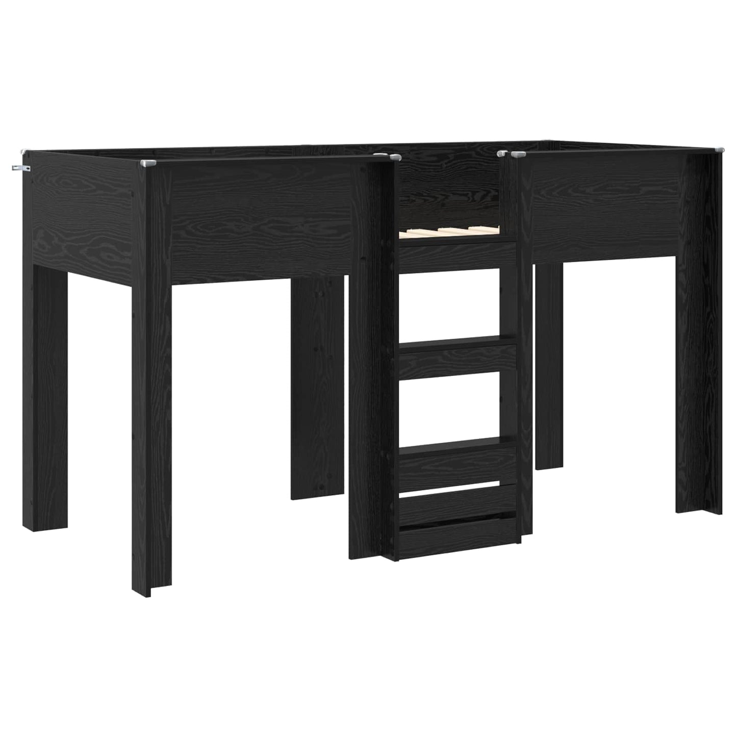 Køyeseng for Barn Svart Eik 75 x 190 cm Konstruert tre