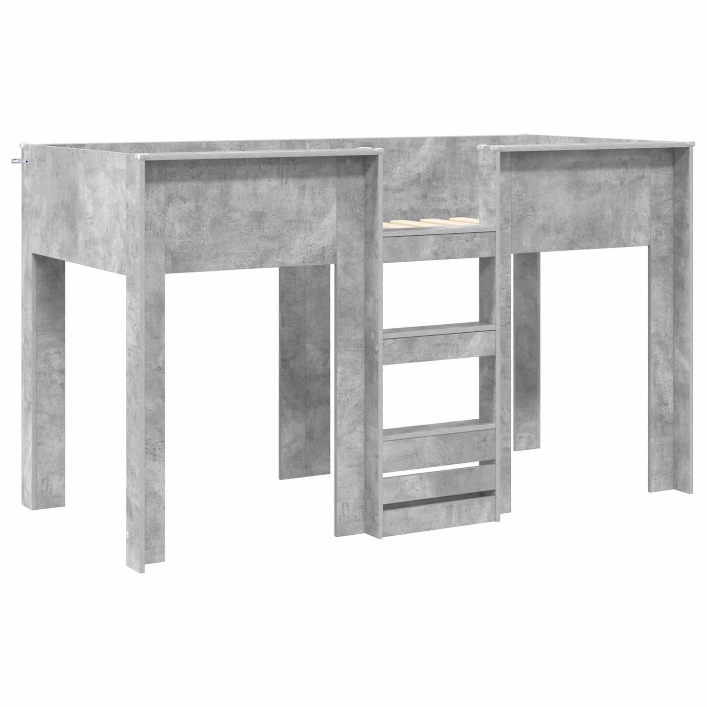 Køyeseng for Barn Betonggrå 75 x 190 cm Konstruert tre
