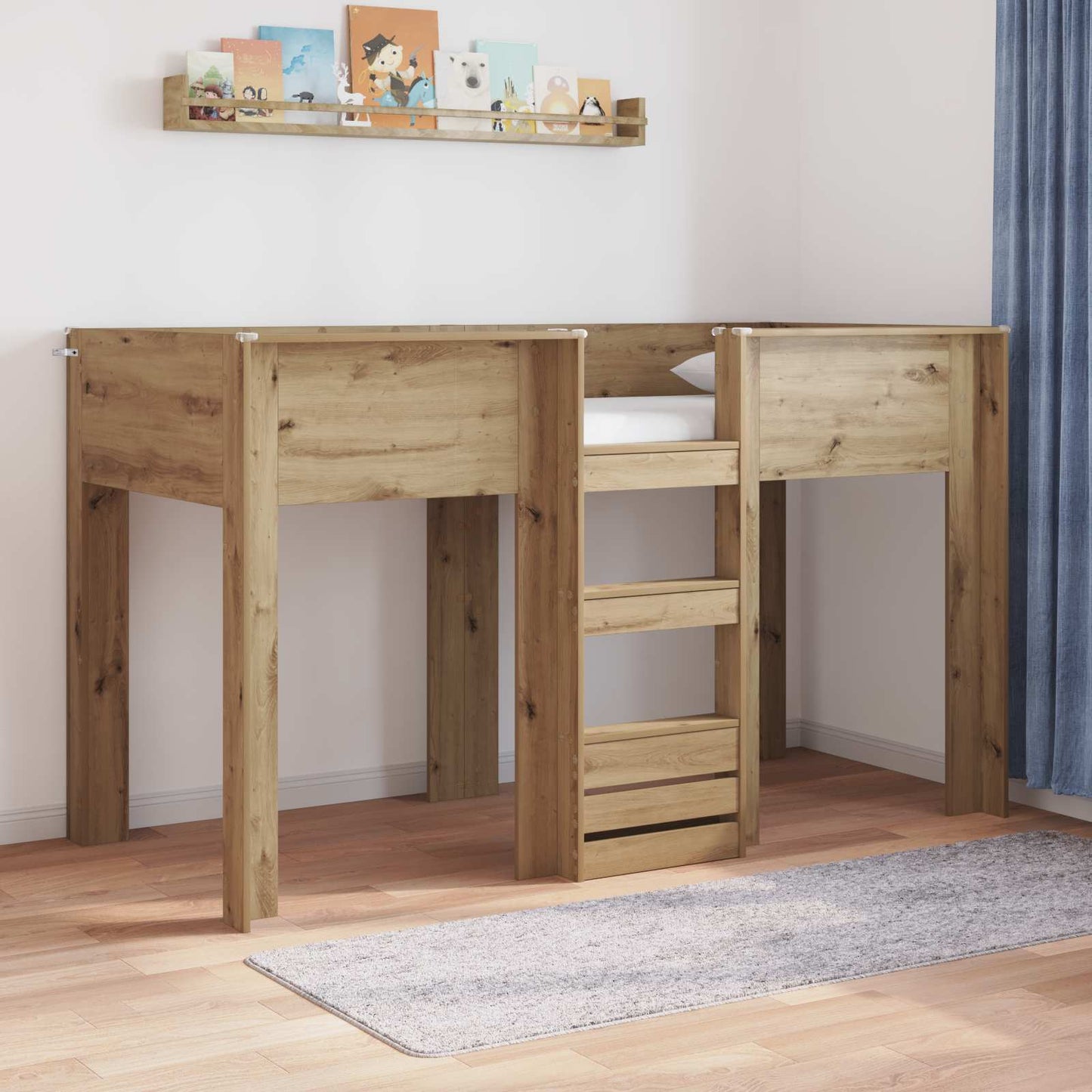 Køyeseng for Barn Artisan Eik 75 x 190 cm Konstruert tre