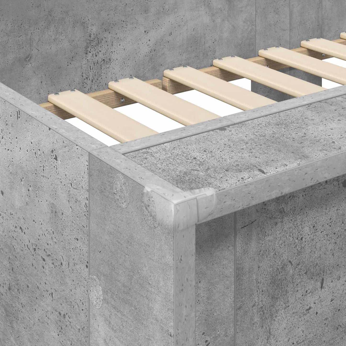 Køyeseng for Barn Betonggrå 80 x 200 cm Konstruert tre