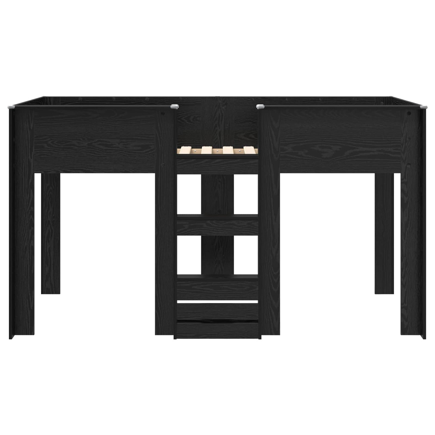 Køyeseng for Barn Svart Eik 90 x 200 cm Konstruert tre